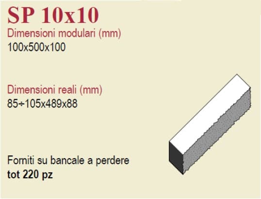 Edil Leca SP10X10 - Бетонный строительный блок