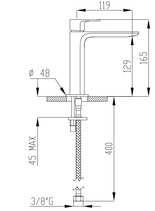 Effepi
LETTERA 3030
Single handle washbasin mixer