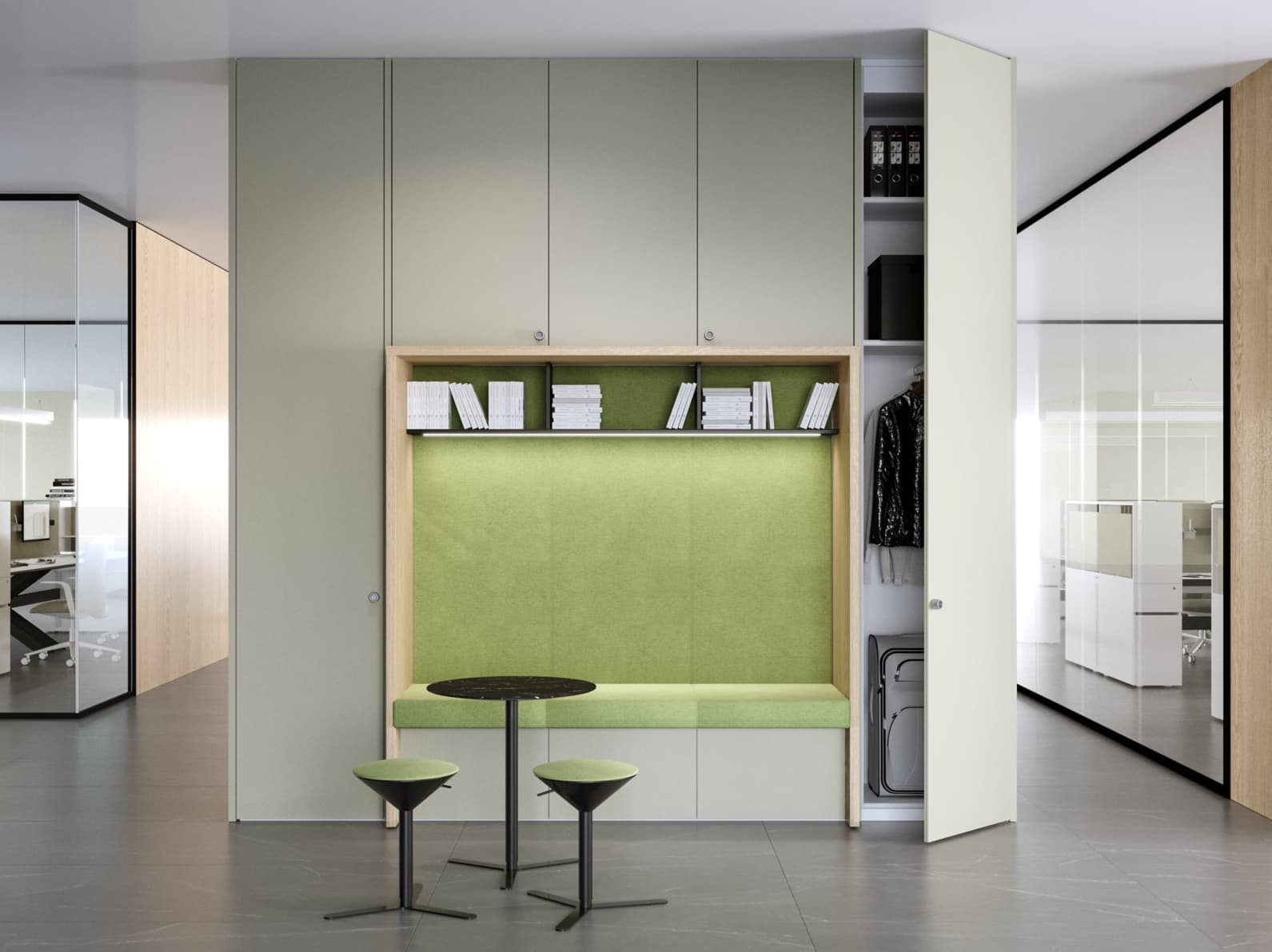 ESTEL GROUP
BRIEFING INTERWALL COFFICE
Wooden office booth for coffee break