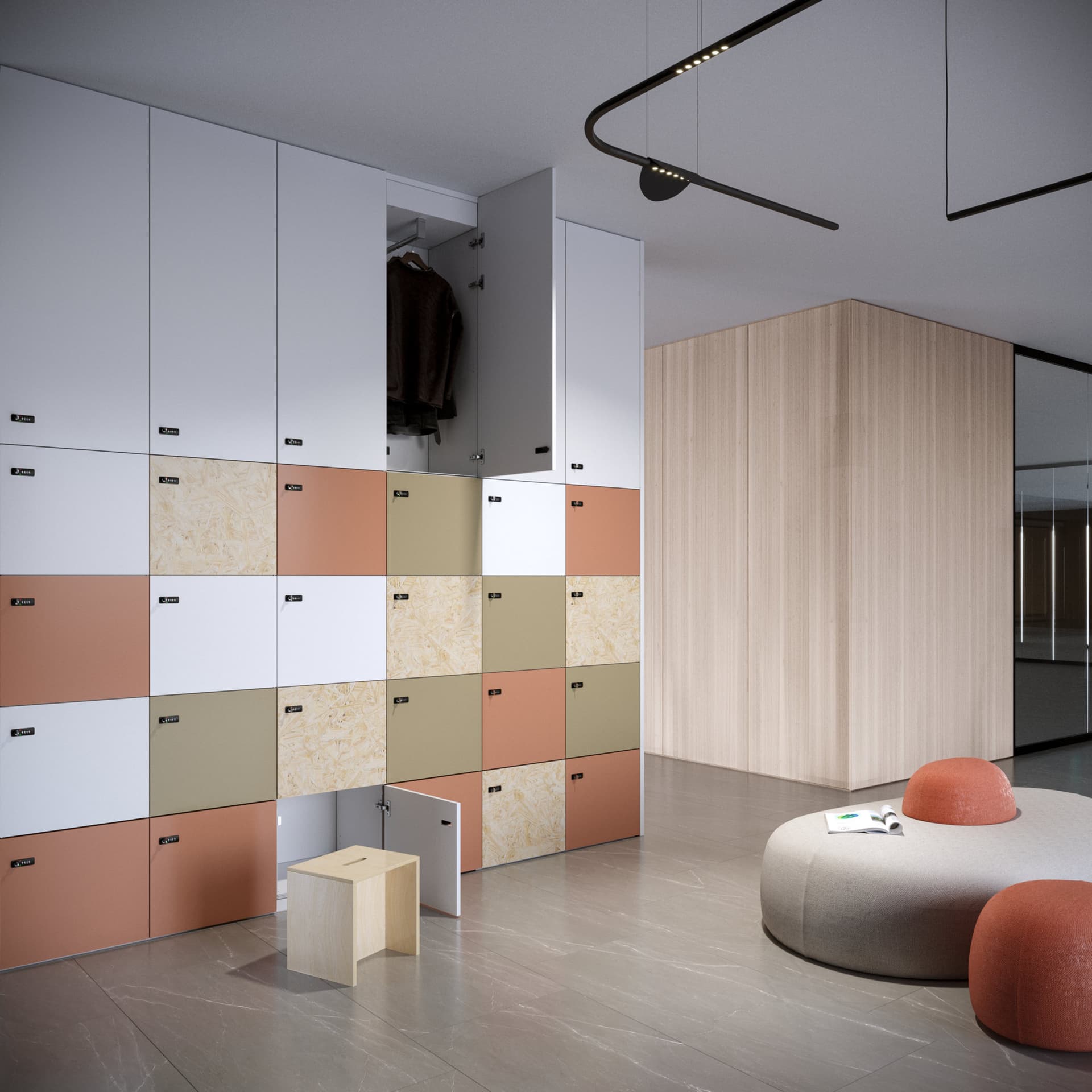 BRIEFING INTERWALL LOCKERS - Деревянный шкафчик