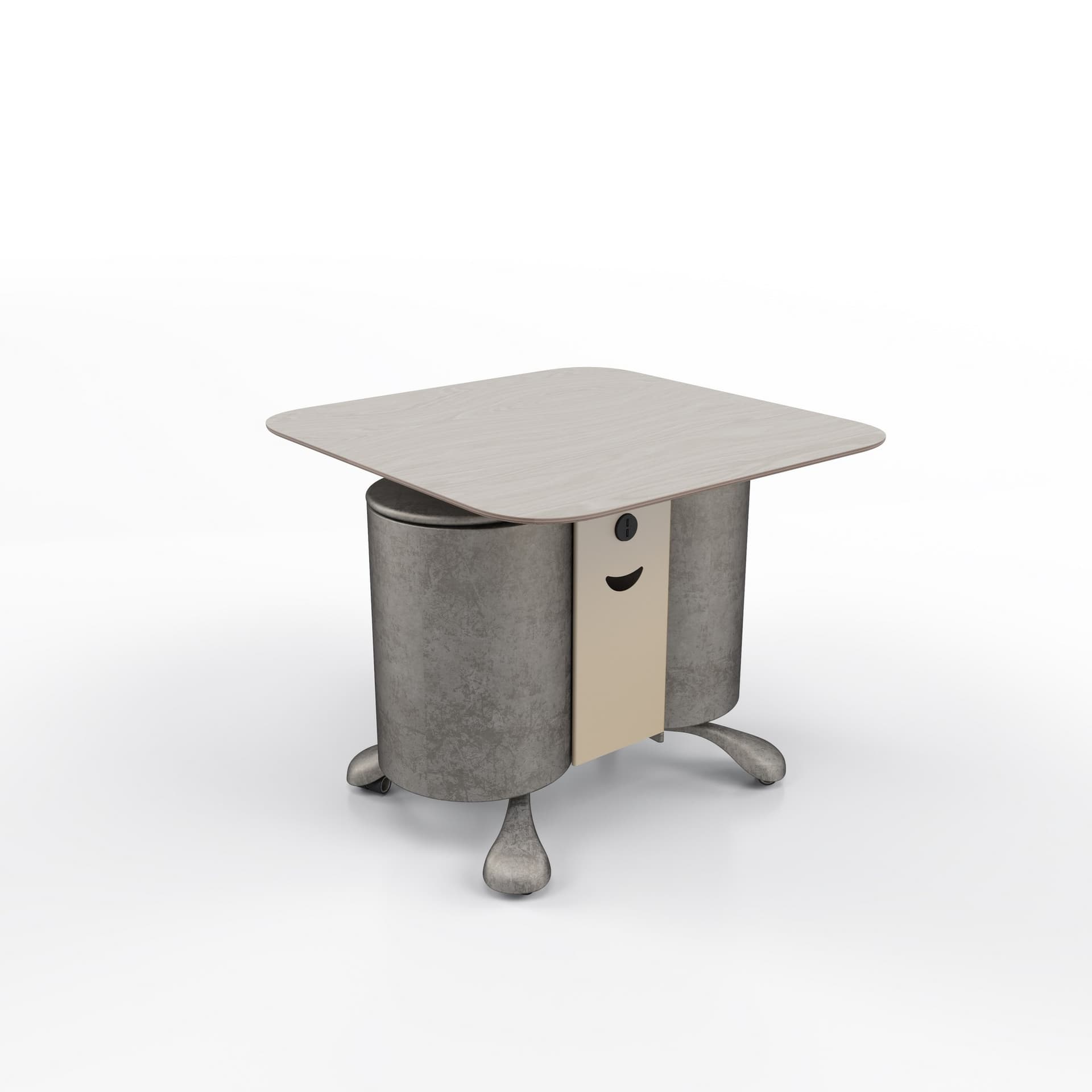 ESTEL GROUP
CADDY
Height-adjustable birch office desk with casters