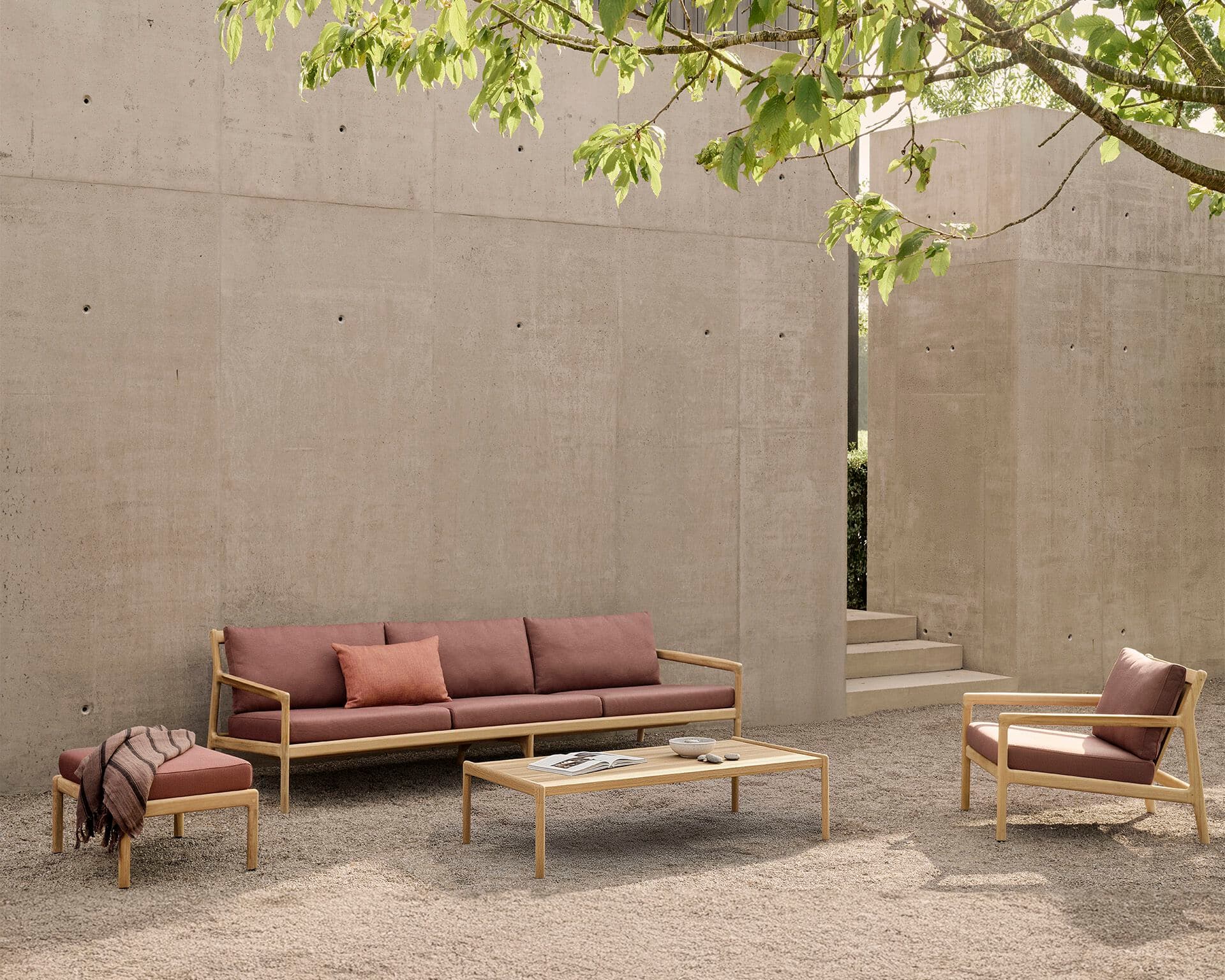 Ethnicraft
JACK
Upholstered teak garden armchair with armrests
