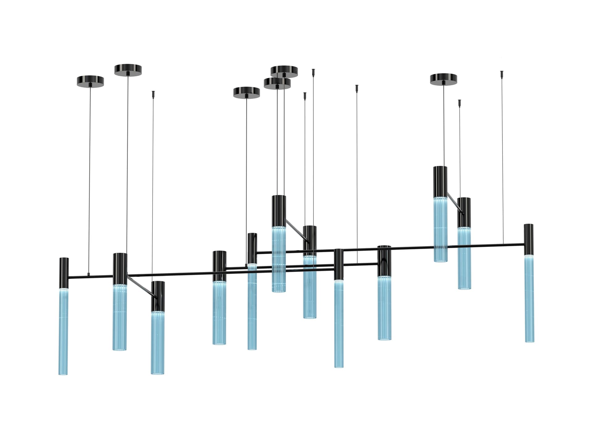 Euroluce Lampadari LINEA - Подвесная лампа из стекла и алюминия LED