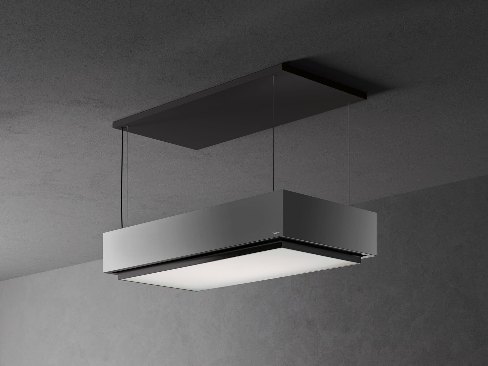 Falmec
LEVANTE
Stainless steel island hood with activated carbon filters with integrated lighting