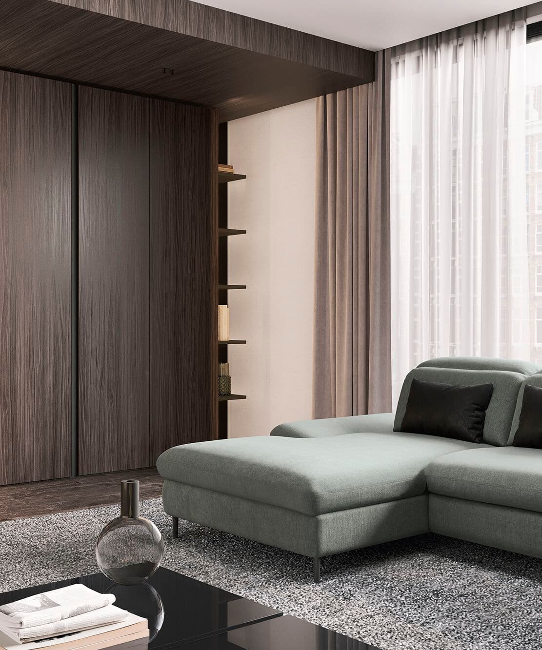 Febal Casa
BRICKELL
Modular fabric sofa with storage space