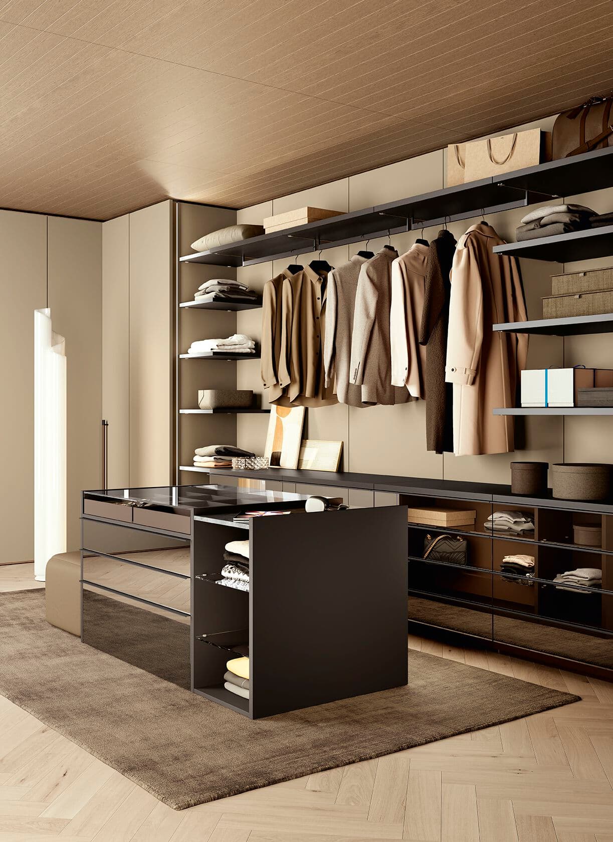 Febal Casa
Synergy of Cabinets
Sectional wooden walk-in wardrobe