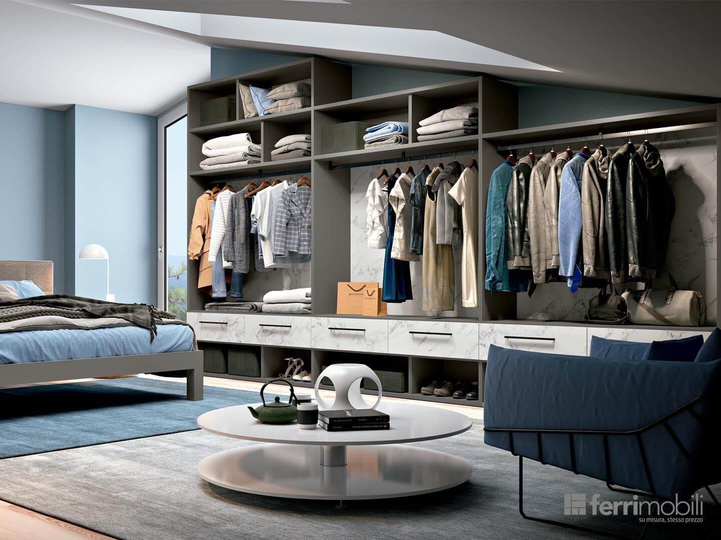 Ferrimobili
COMPOSITION 13
Horizontal walk-in wardrobe
