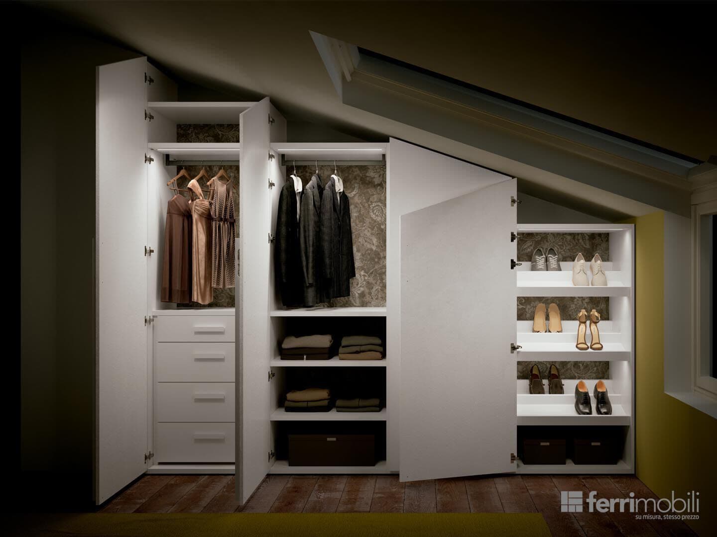 Ferrimobili
COMPOSITION 29
Sloping attic wardrobe