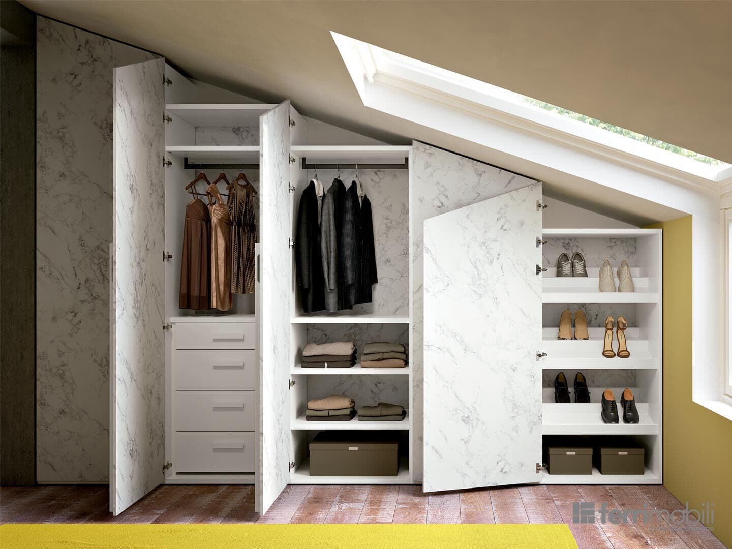 Ferrimobili
COMPOSITION 30
Sloping attic wardrobe
