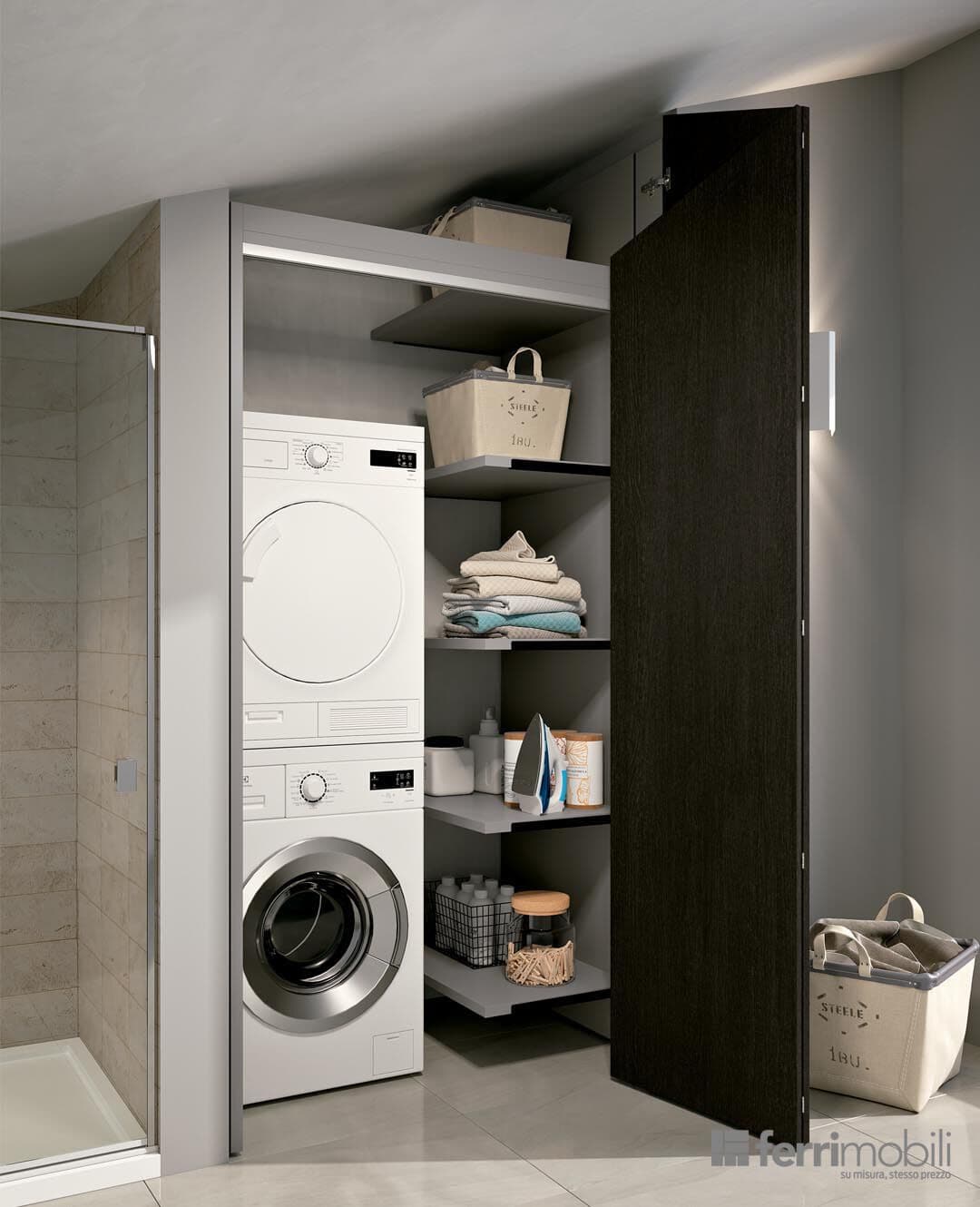 Ferrimobili
COMPOSITION 42
Attic laundry wardrobe with folding door