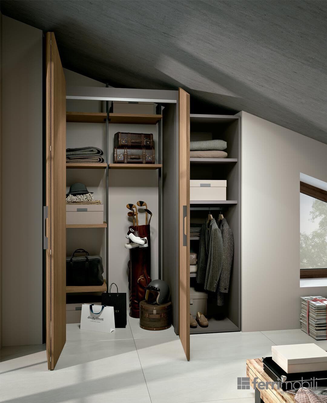 Ferrimobili
COMPOSITION 44
Attic storage wardrobe with folding doors