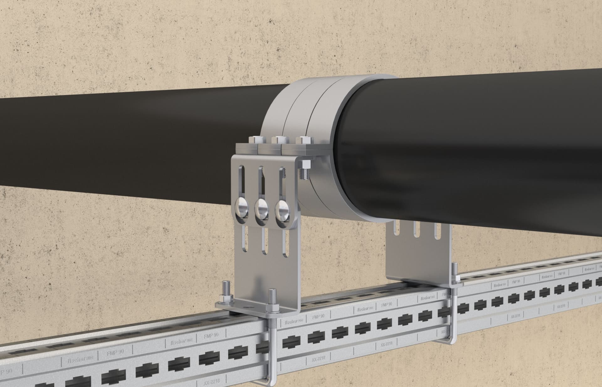 fischer
FMFS S - M
Fixed-point pipe saddle for pipelines subject to thermal expansion