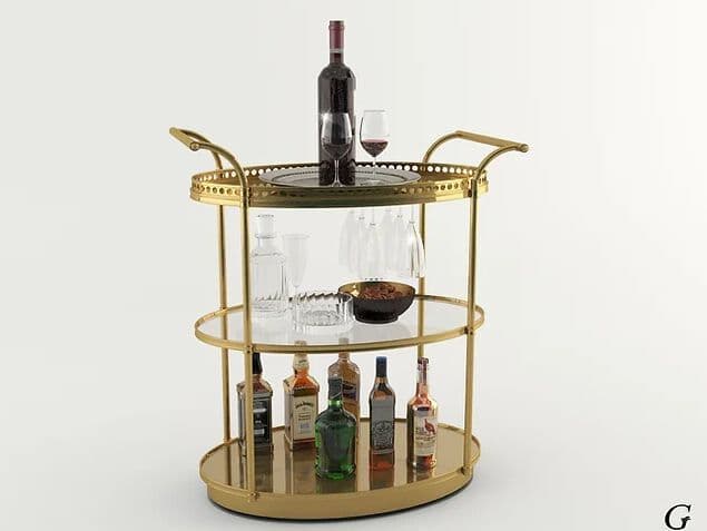 Galbiati
EASY TROLLEY
Brass drinks trolley