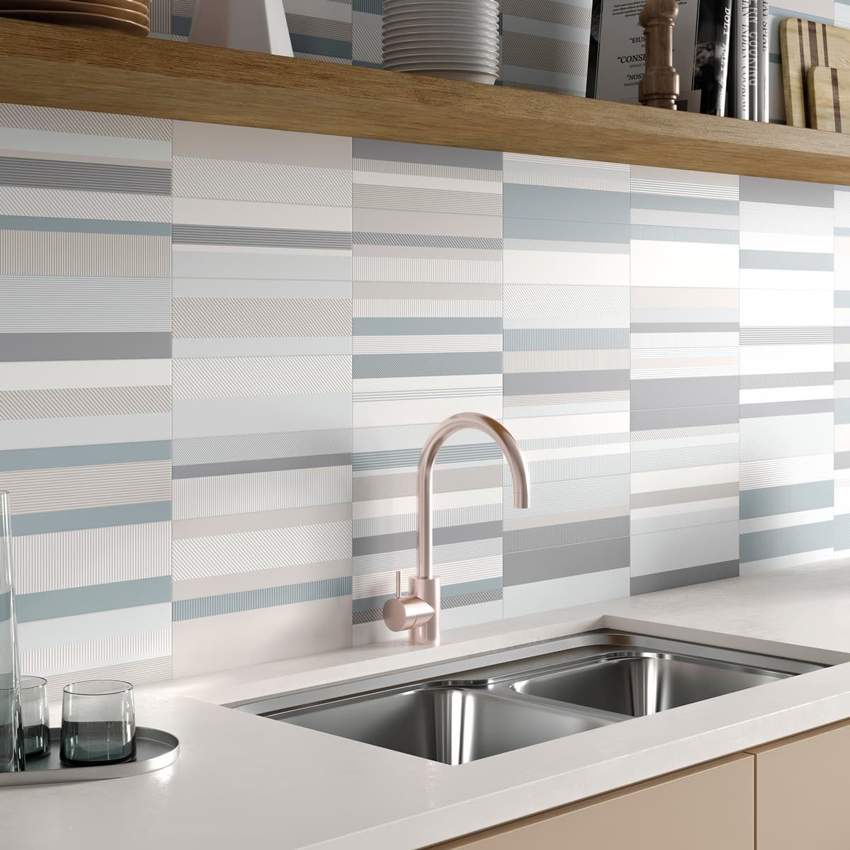 GAYAFORES
BRICK GRADIENT
Glazed porcelain stoneware wall tiles with brick effect