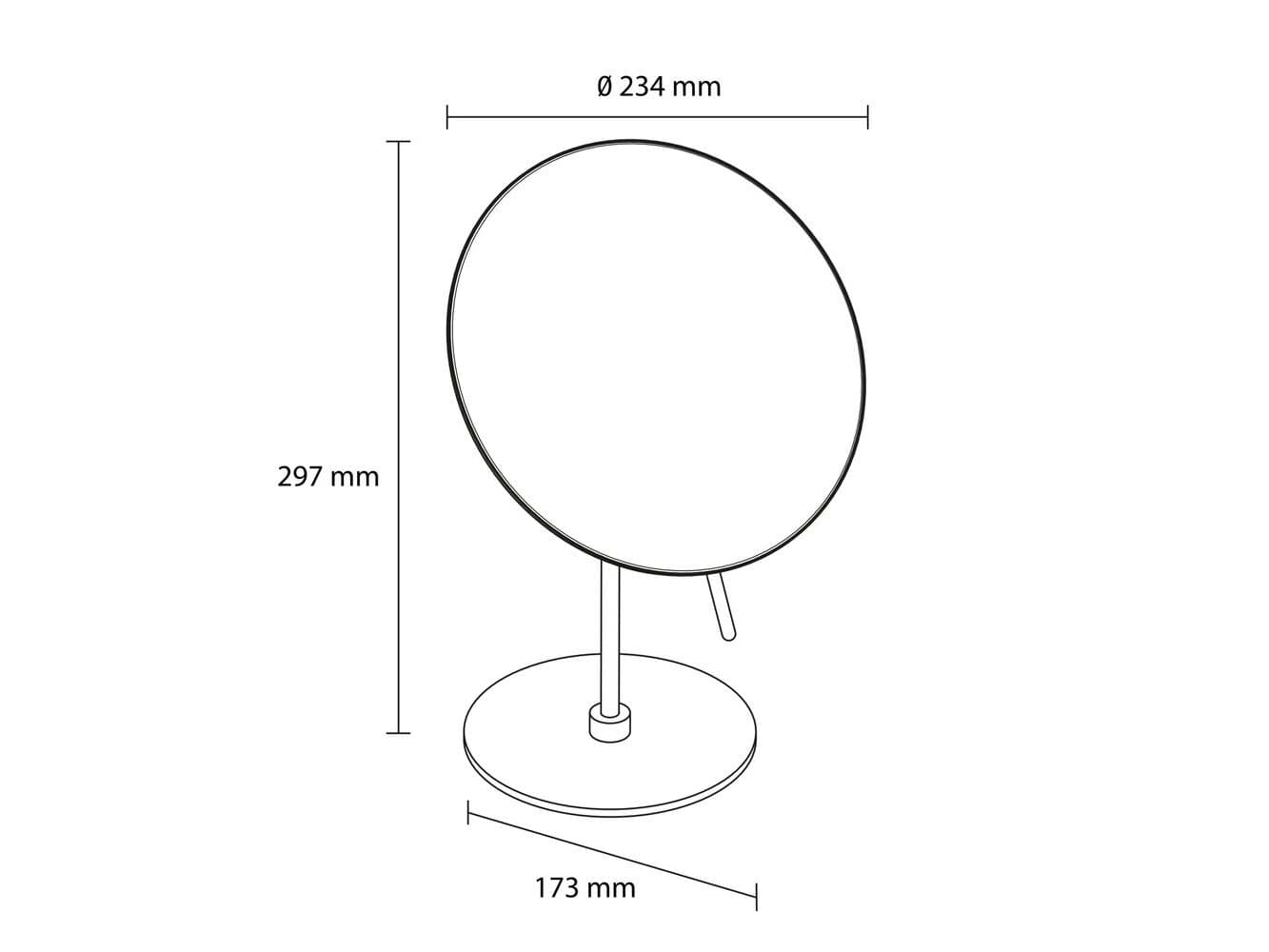 Geesa
SVAVING MIRROR X3
Countertop round steel shaving mirror