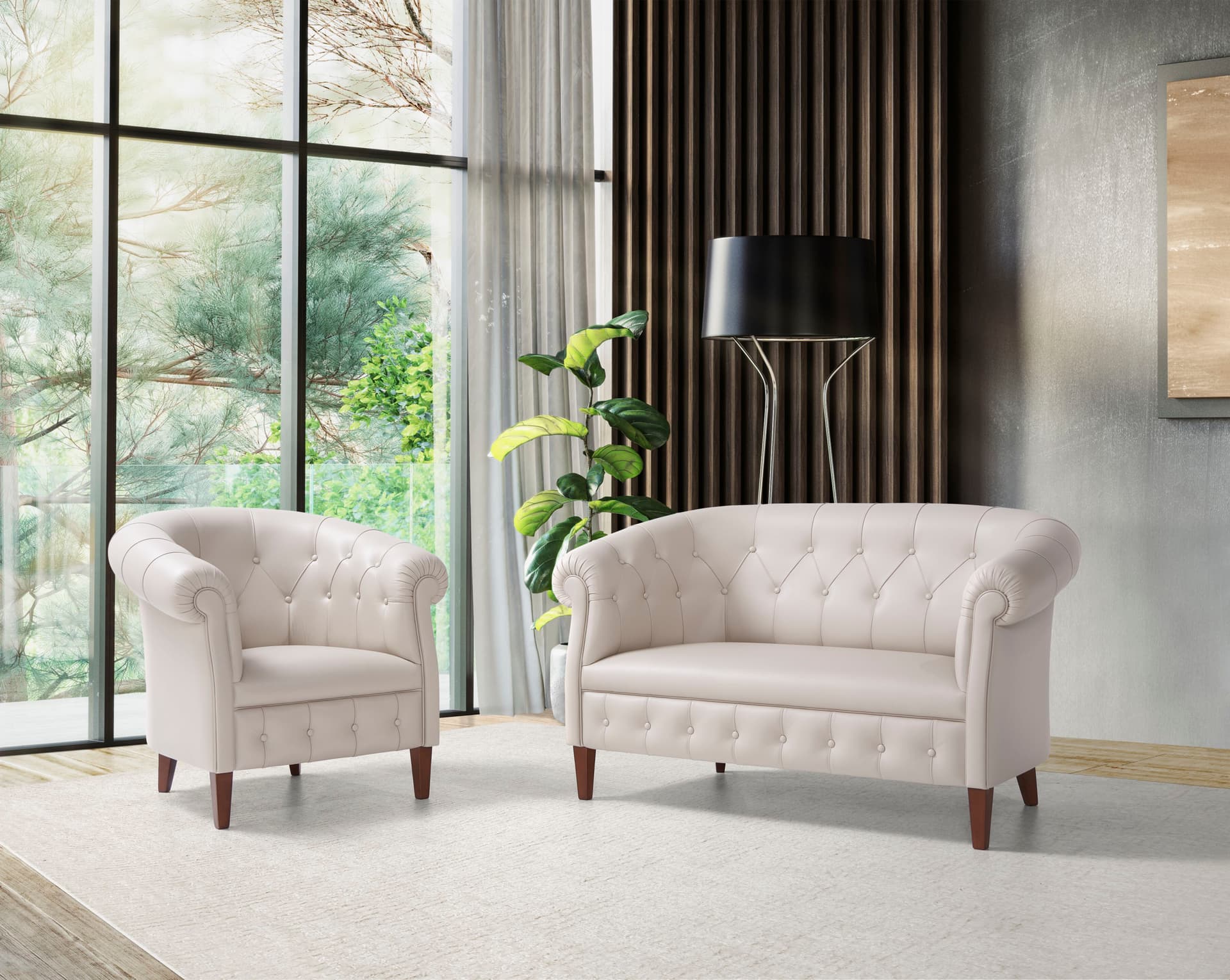 Giovannetti Classici
FLÙ
Tufted leather sofa