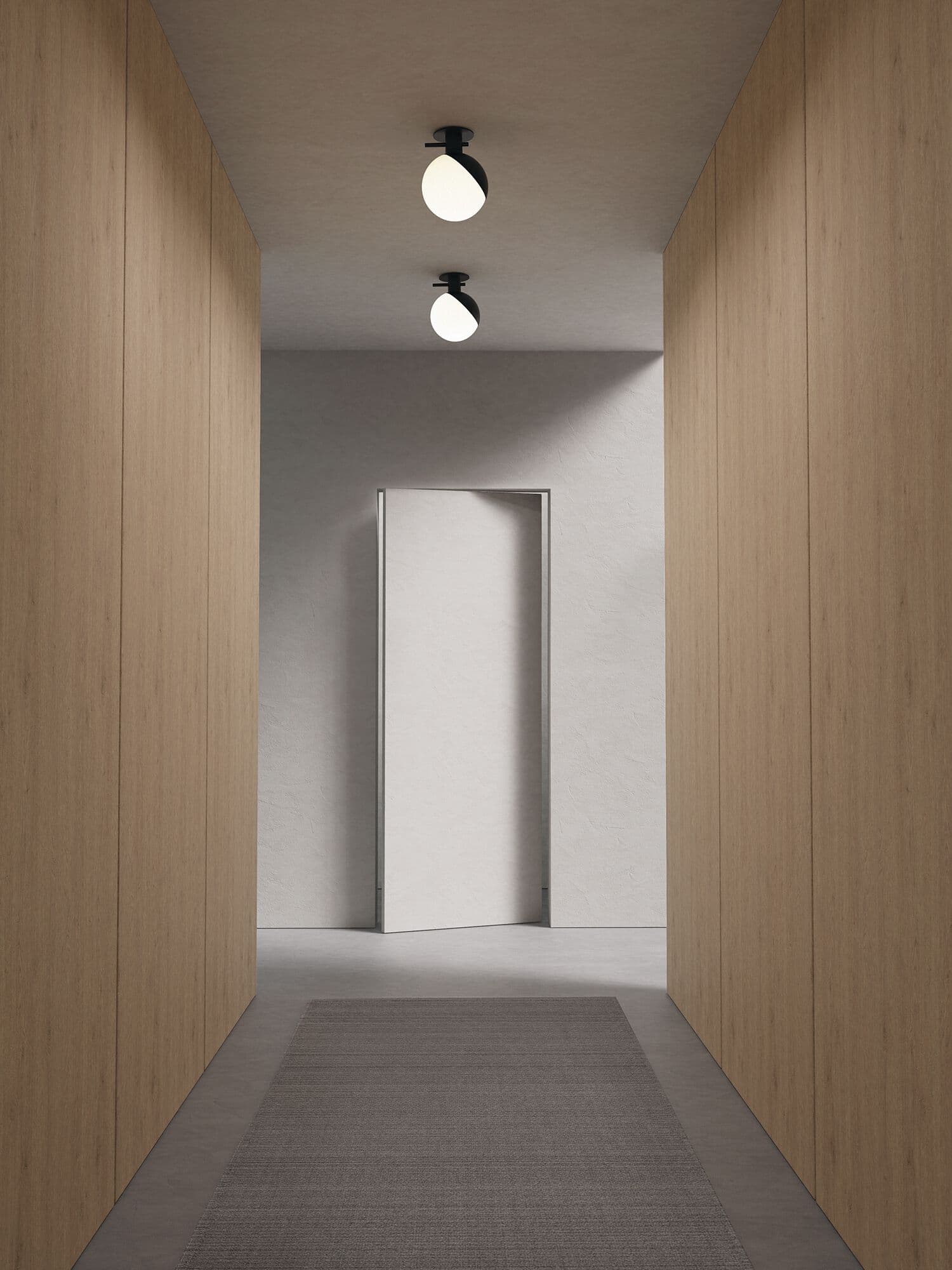 Grupa
BALUNA
Glass and steel wall lamp / ceiling lamp