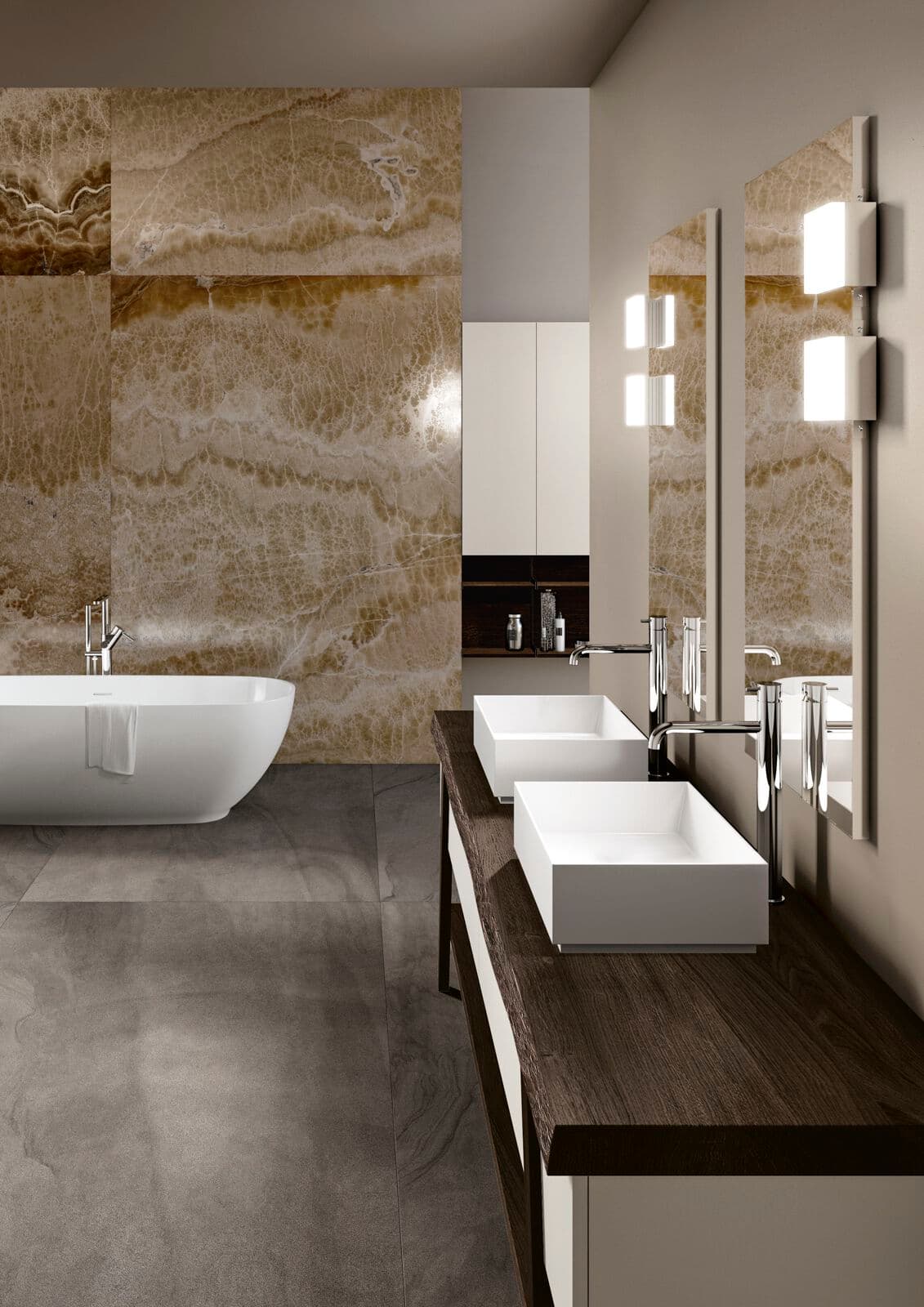 Gruppo Geromin
FRATINO FRA05
Double floor-standing vanity unit with drawers
