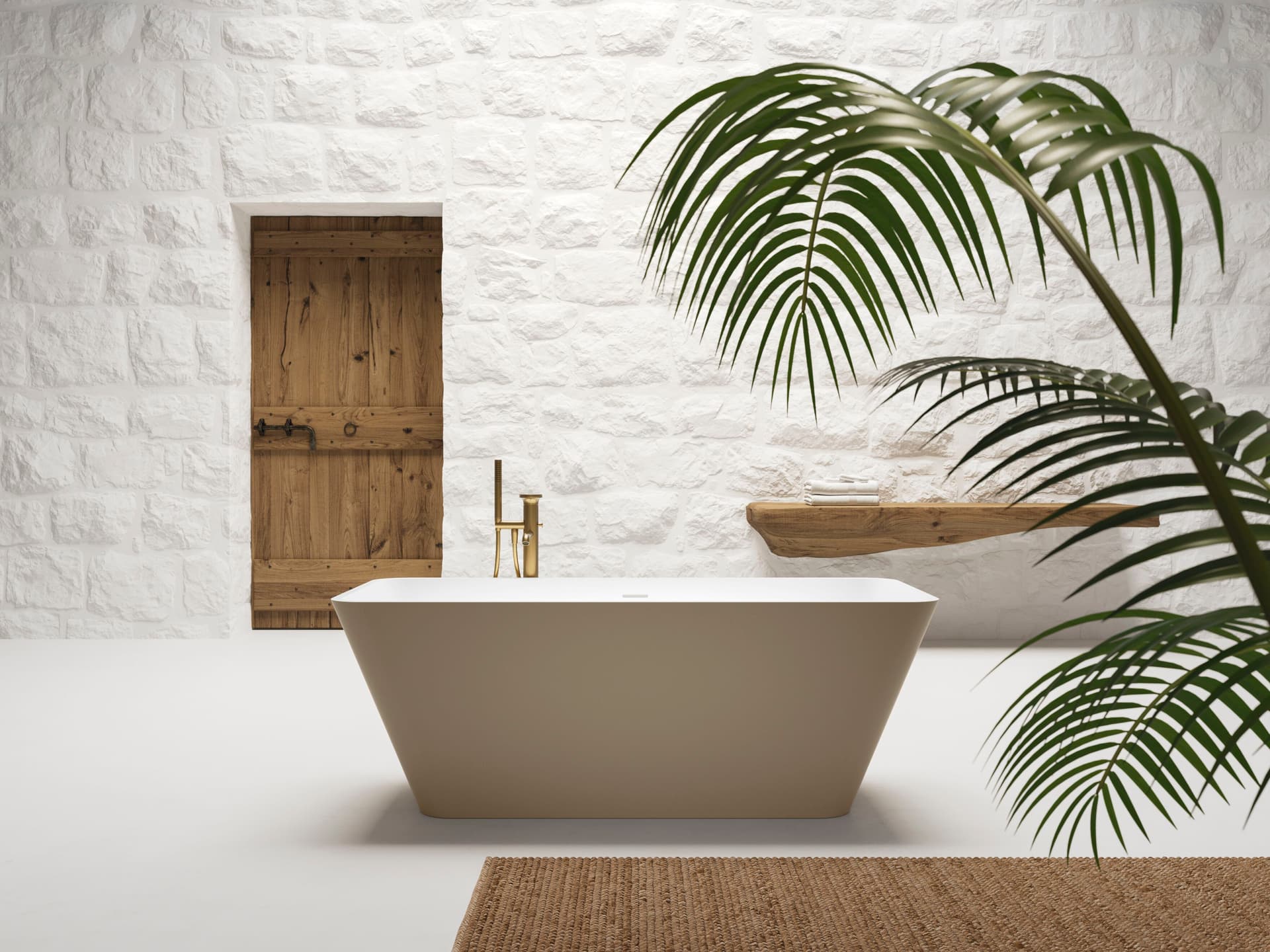 VIVA - Свободностоящая прямоугольная ванна из Solid Surface
