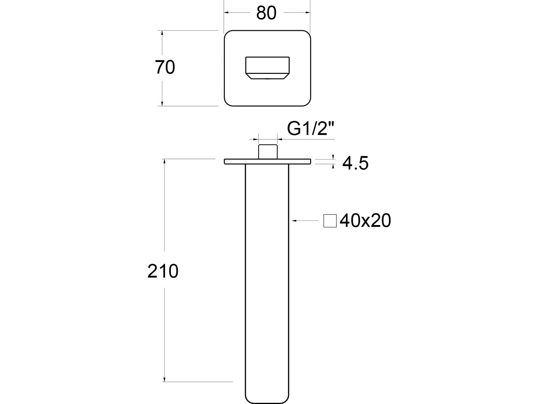 GUGLIELMI RUBINETTERIE
GX L
Wall-mounted spout