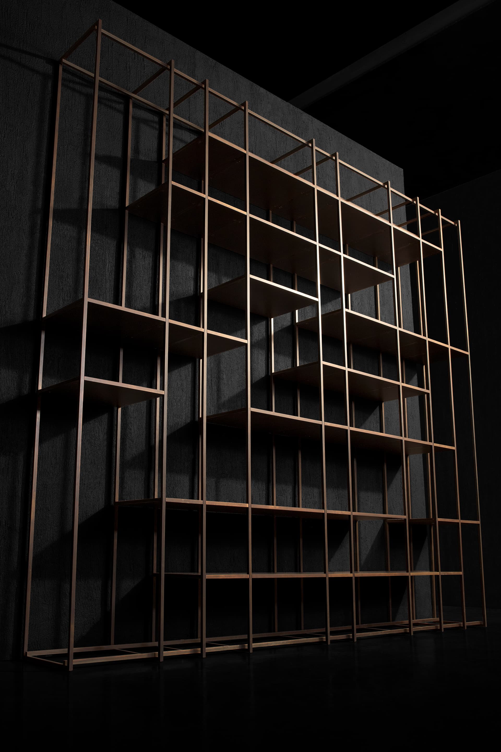 Henge
CAGE PURE
Open brass bookcase