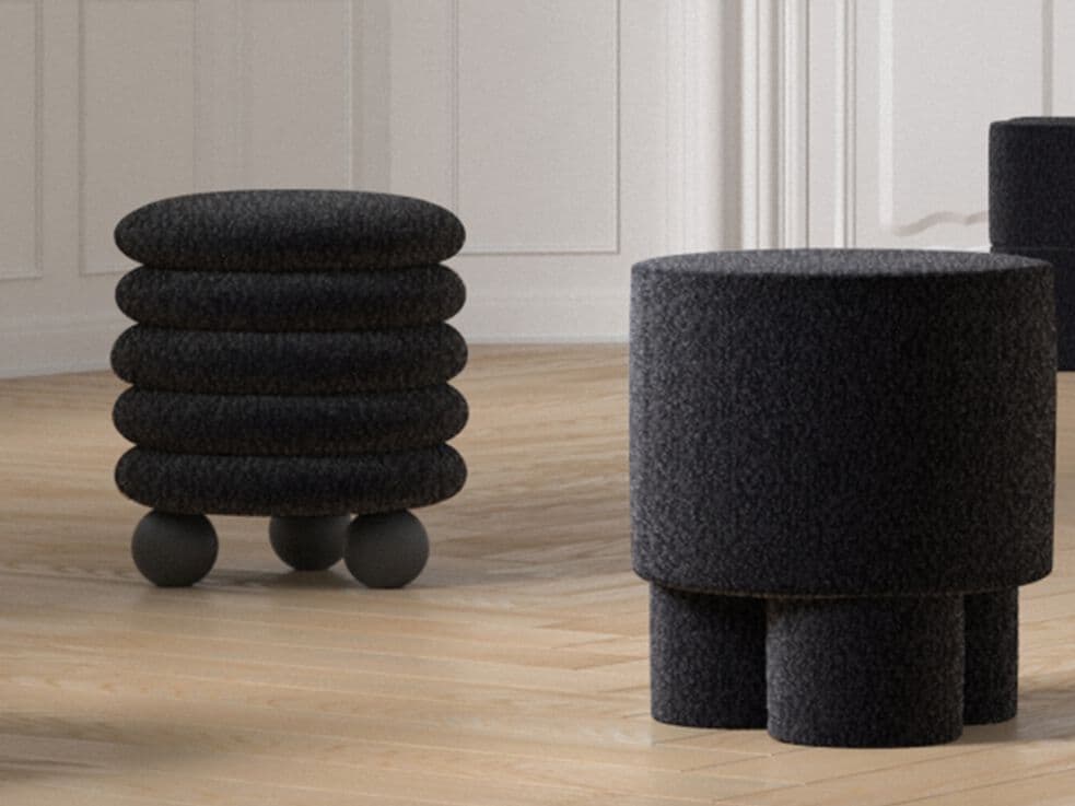 Hermhaus
BOMBS
Round fabric pouf