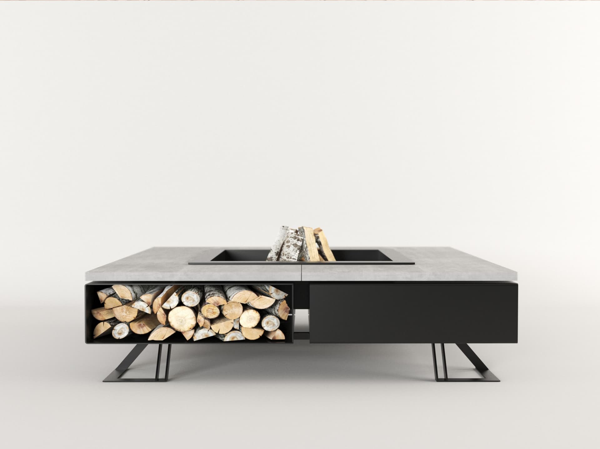 Hetta Supply
SQUARE CONCRETE
Stainless steel and concrete fire basket