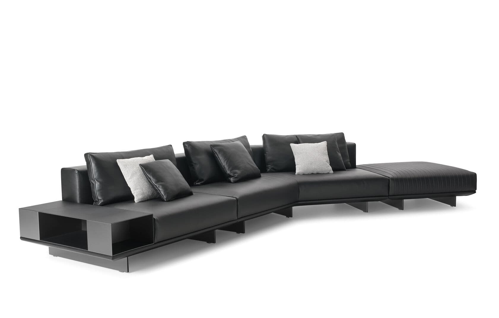 i 4 Mariani
ASSO
Modular leather sofa with storage space