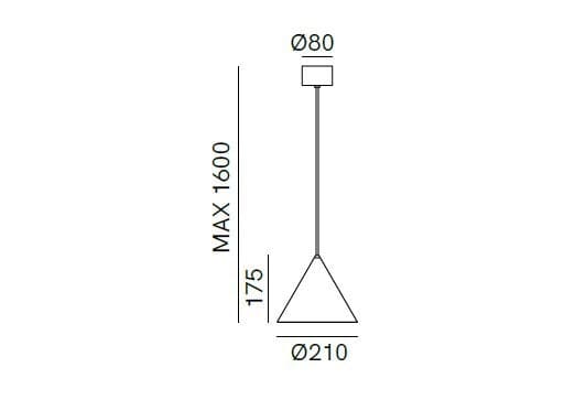 CONE 286.01 - Подвесная лампа из железа