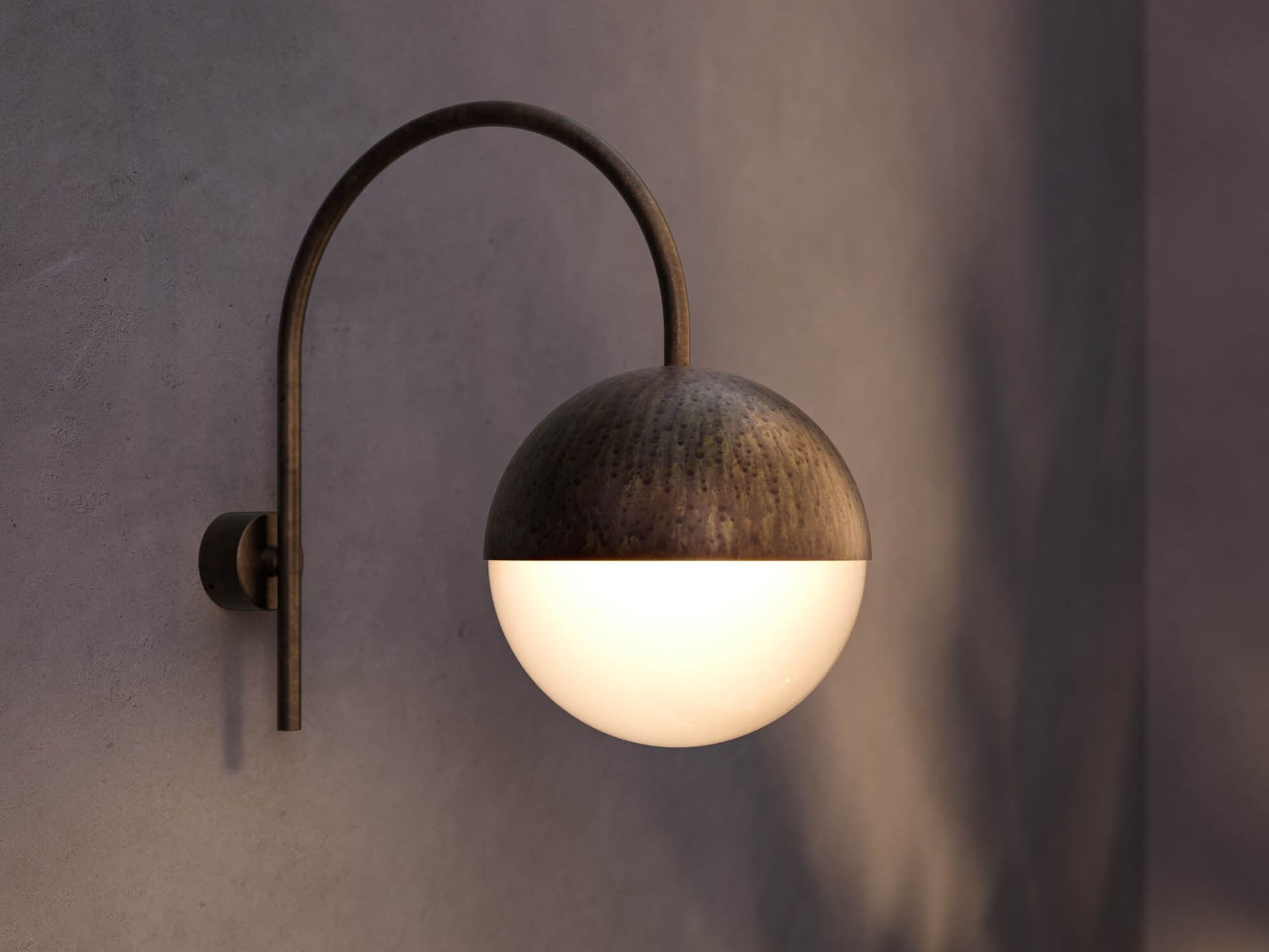 SFERA 291.06 - Светодиодный уличный настенный светильник из латуни