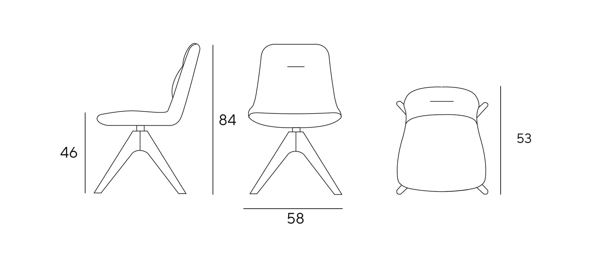 Innova Imbottiti
ELEVEN
Trestle-based fabric chair