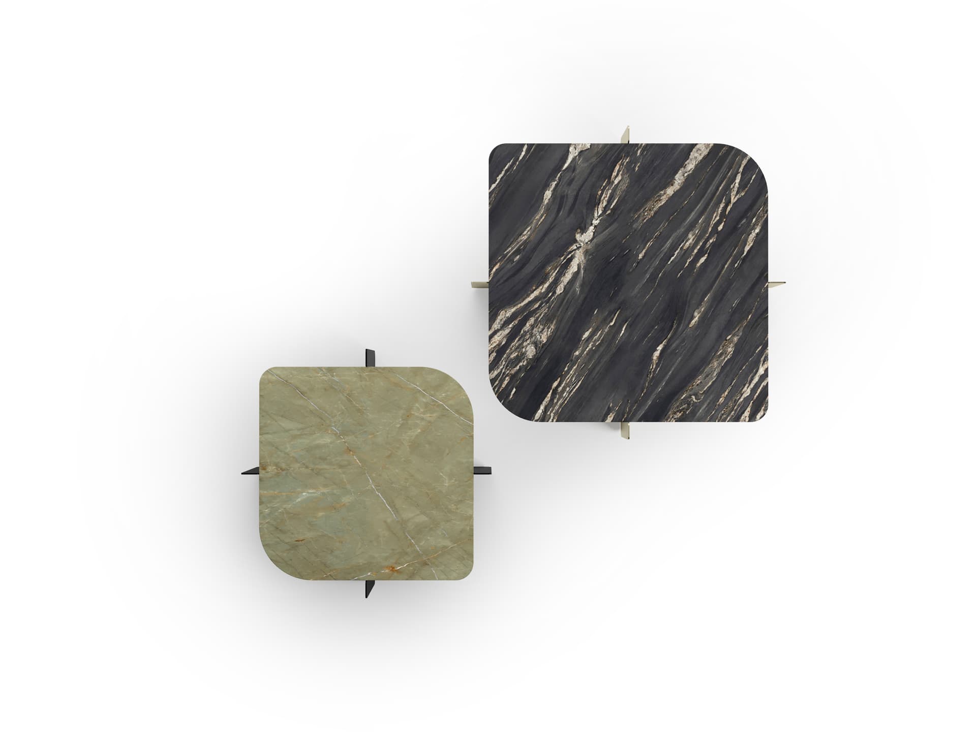 Innova Imbottiti
GIO
Square porcelain stoneware coffee table with metal base