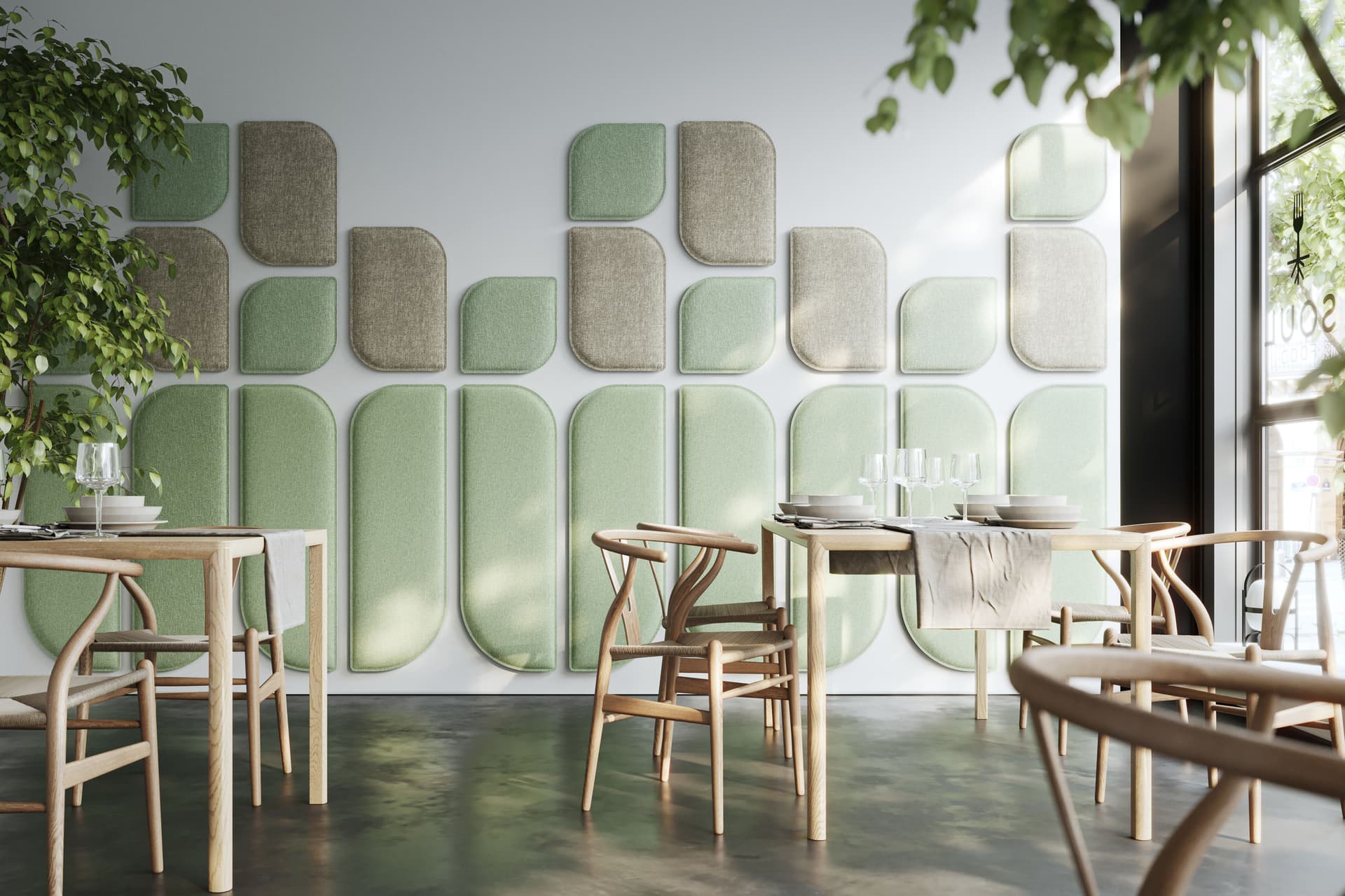 Isolspace
FLORA
Polyester fibre double-sided sound-absorbing panel