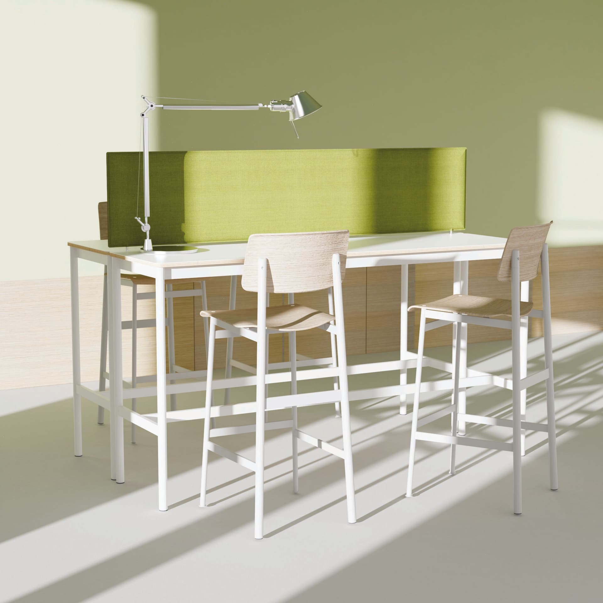 Isolspace
SMOOTH
Sound absorbing polyester fibre desktop partition