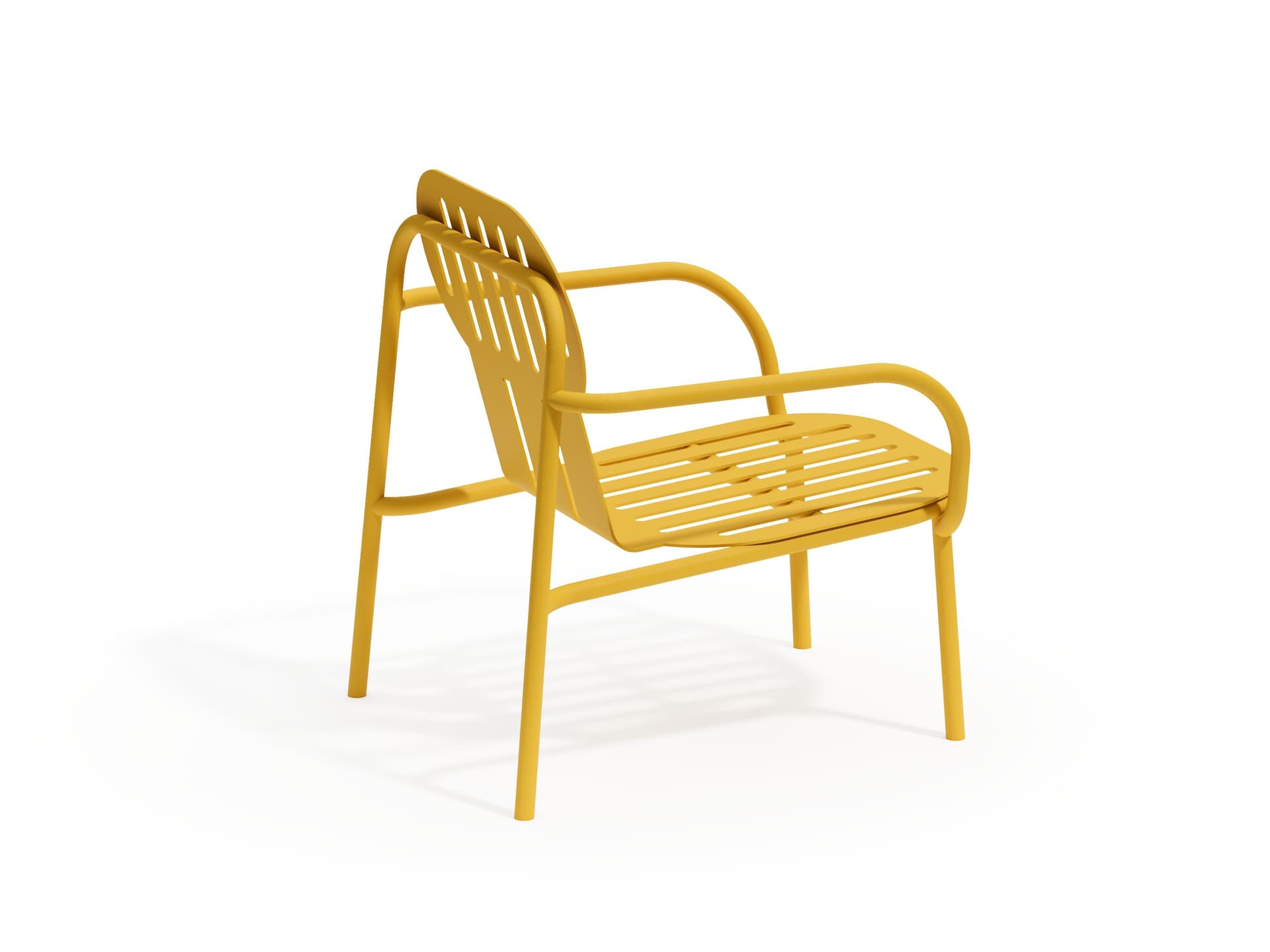 Joyf
DESERT
Powder coated aluminium low lounge chair with armrests