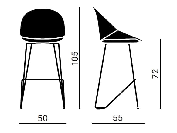 Kastel
KROSS STOOL
High polypropylene stool with footrest