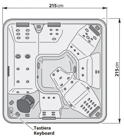 Kinedo
A500
Hydromassage 5-seats minipool with chromotherapy