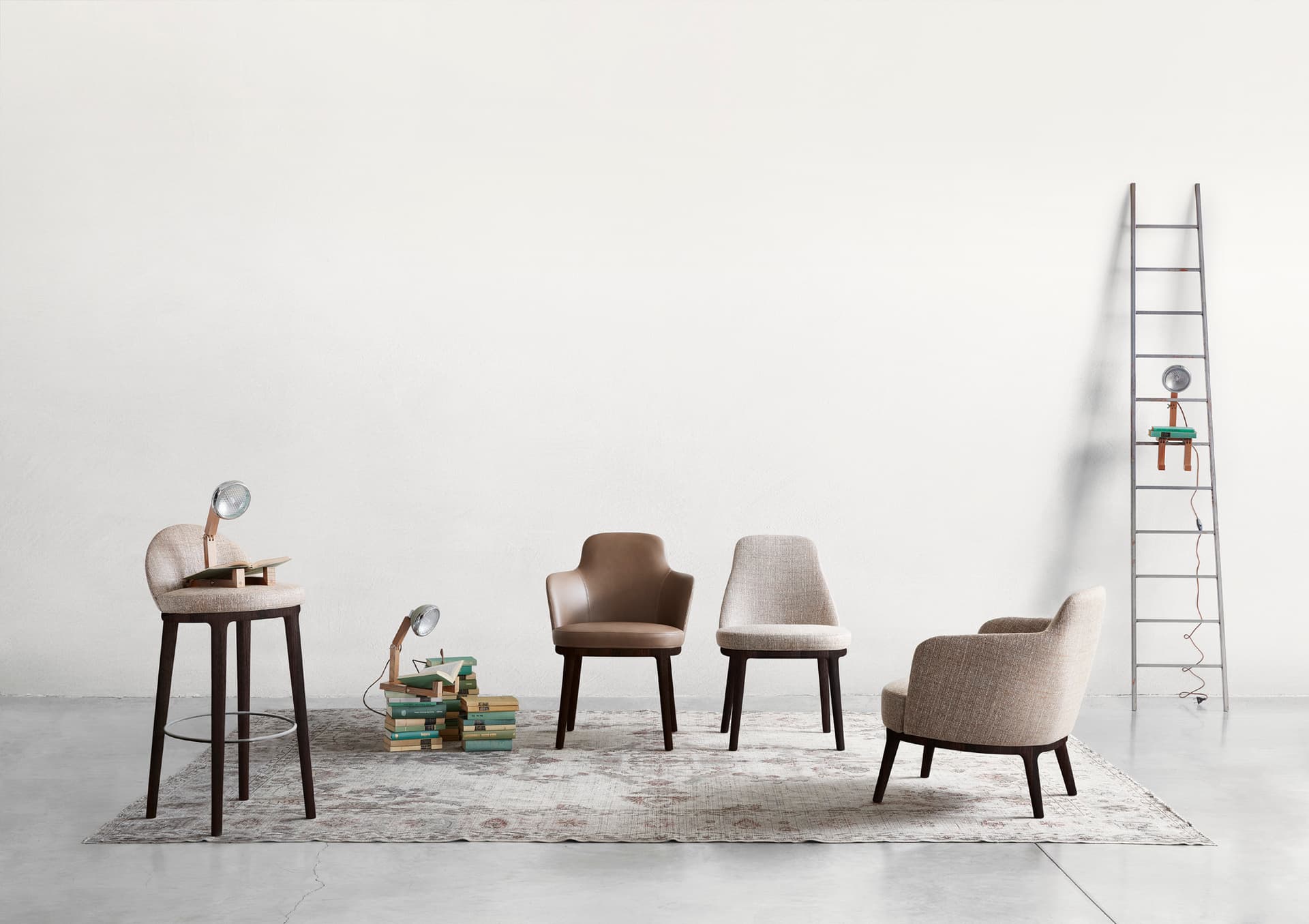 Lema
LUCYLLE
Fabric armchair with armrests