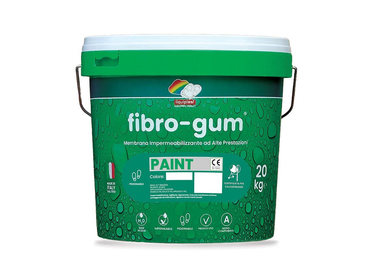Liquiplast FIBROGUM PAINT 100 BIANCO - Жидкая водонепроницаемая мембрана