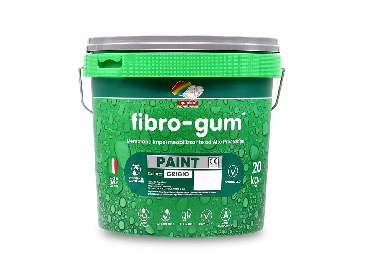 Liquiplast FIBROGUM PAINT 101 GRIGIO - Жидкая водонепроницаемая мембрана