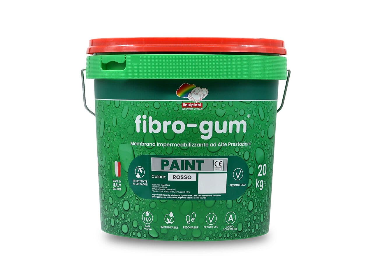 Liquiplast FIBROGUM PAINT 102 ROSSO - Жидкая водонепроницаемая мембрана