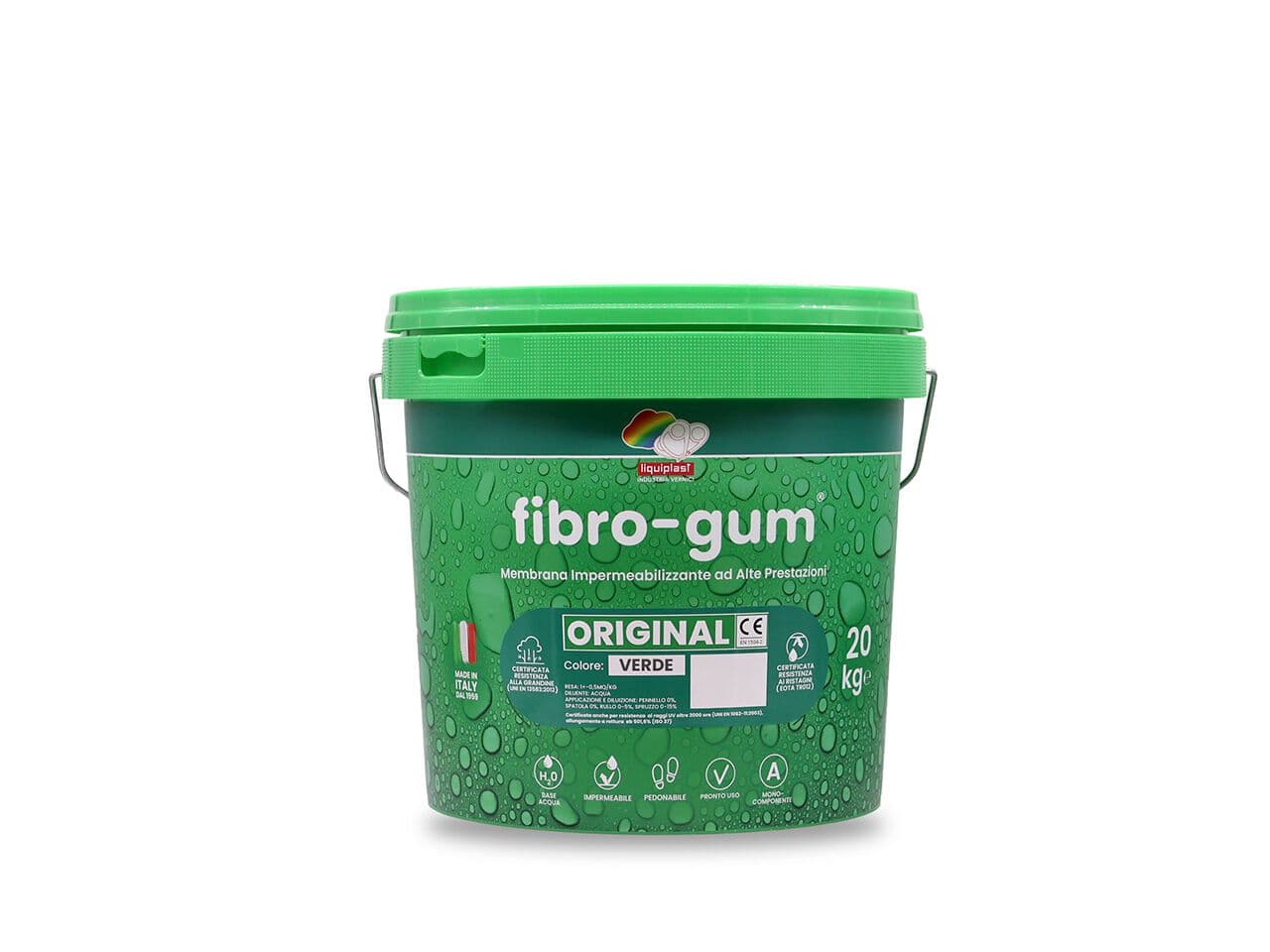 Liquiplast FIBROGUM PAINT 104 VERDE - Жидкая водонепроницаемая мембрана