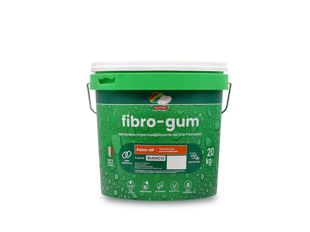 Liquiplast FIBROGUM PAINT HP 100 BIANCO - Жидкая водонепроницаемая мембрана
