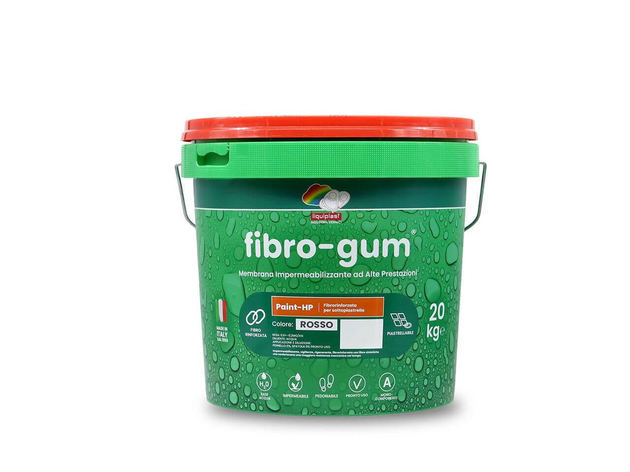 Liquiplast FIBROGUM PAINT HP 102 ROSSO - Жидкая водонепроницаемая мембрана