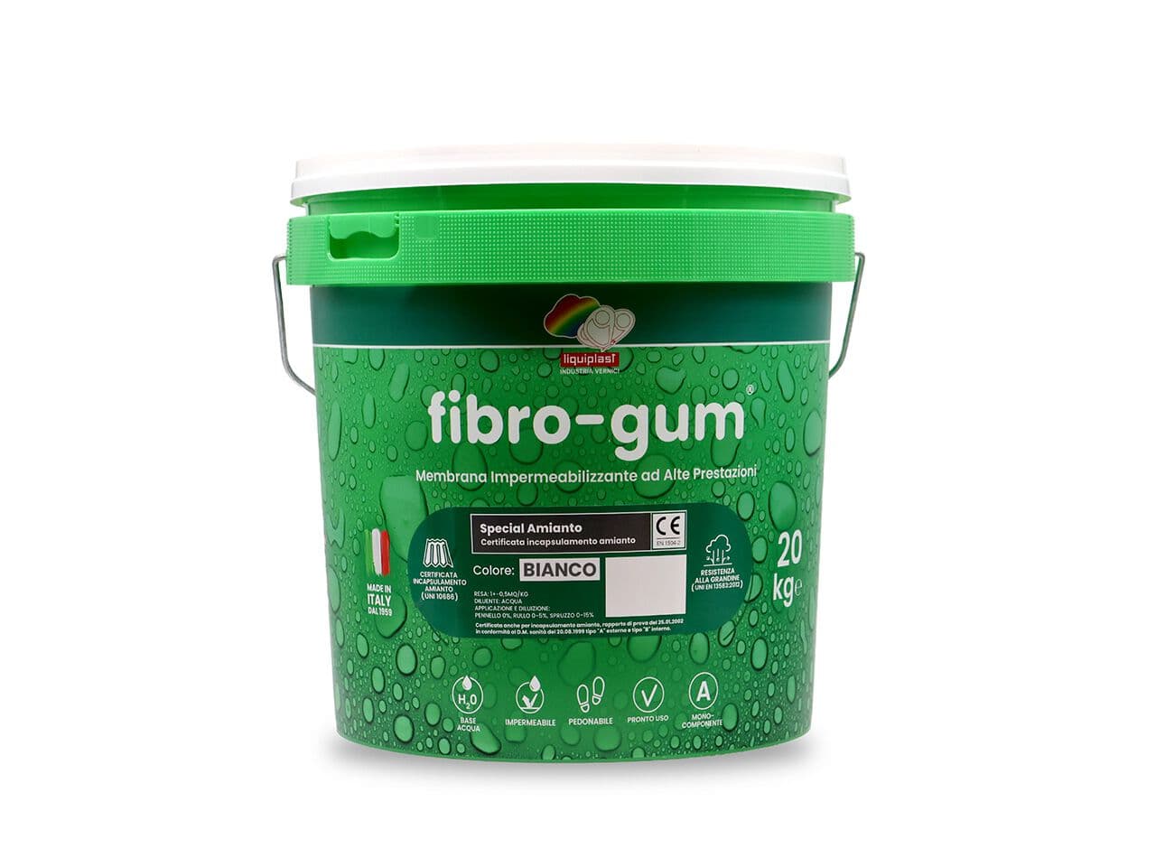 FIBROGUM SPECIAL AMIANTO 100 BIANCO - Жидкая водонепроницаемая мембрана