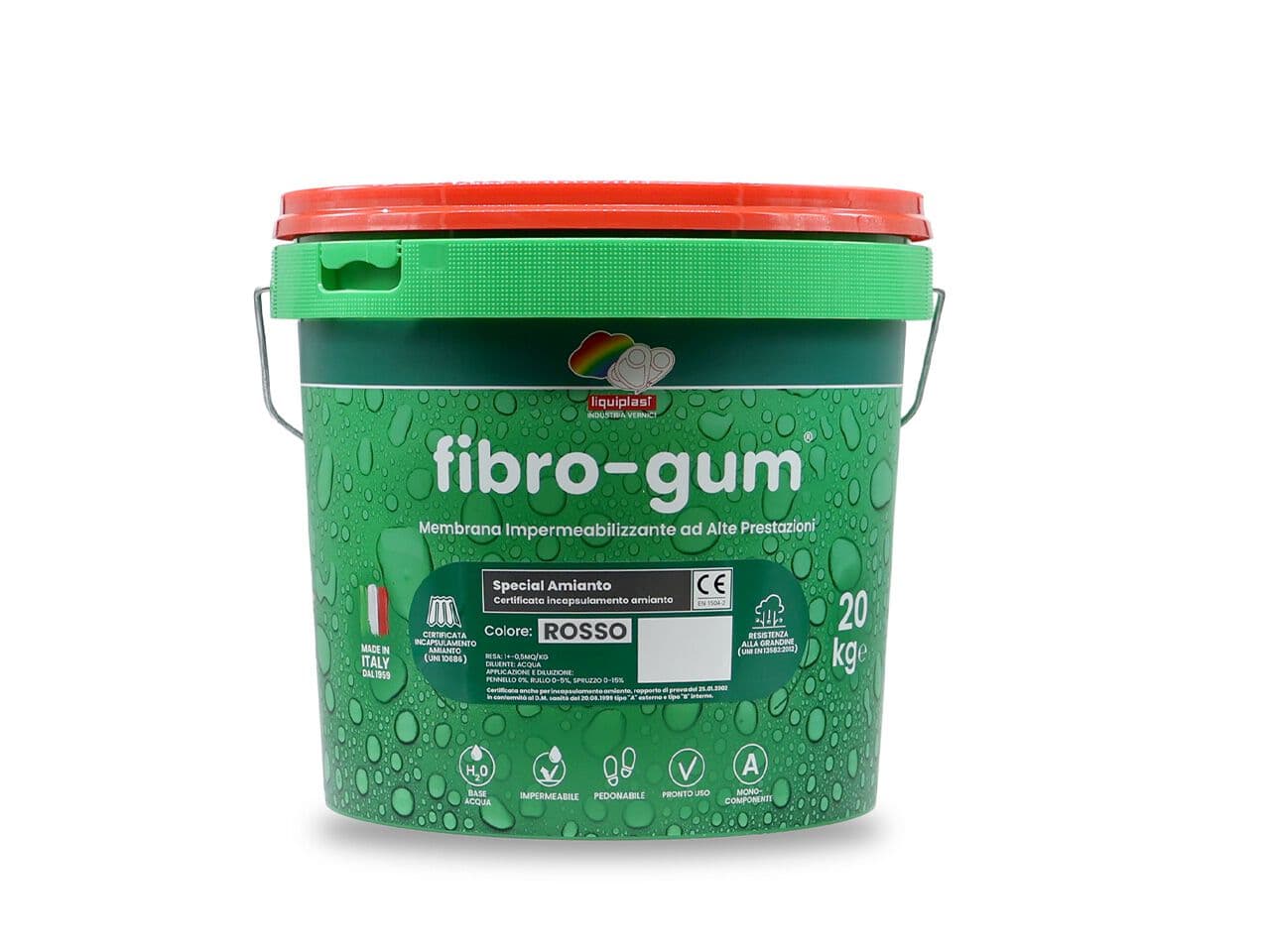 FIBROGUM SPECIAL AMIANTO 102 ROSSO - Жидкая водонепроницаемая мембрана