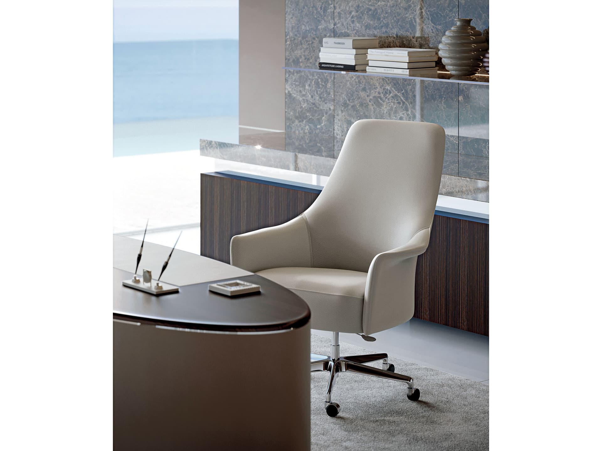 Longhi
SUZANNE OFFICE
Swivel armchair with armrests