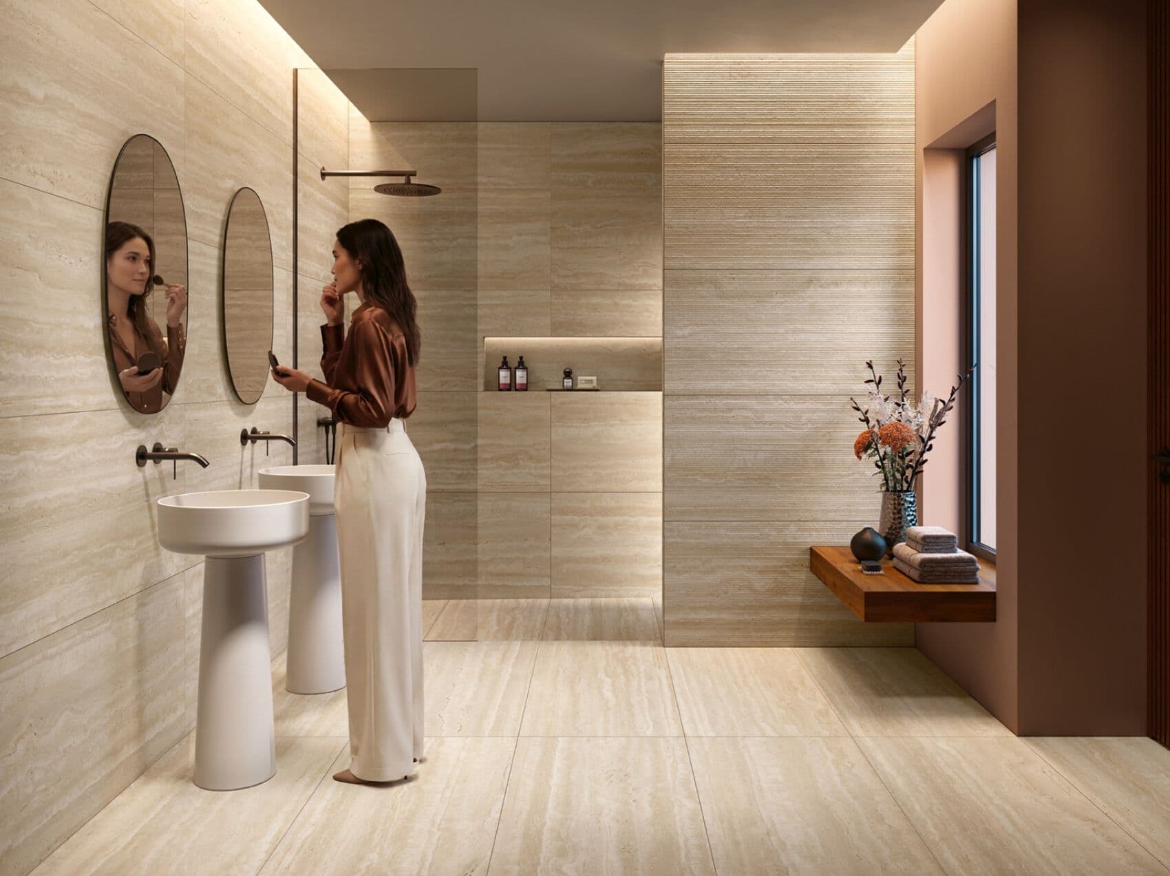 Love Tiles
VELVET
Indoor/outdoor wall/floor tiles with travertine effect