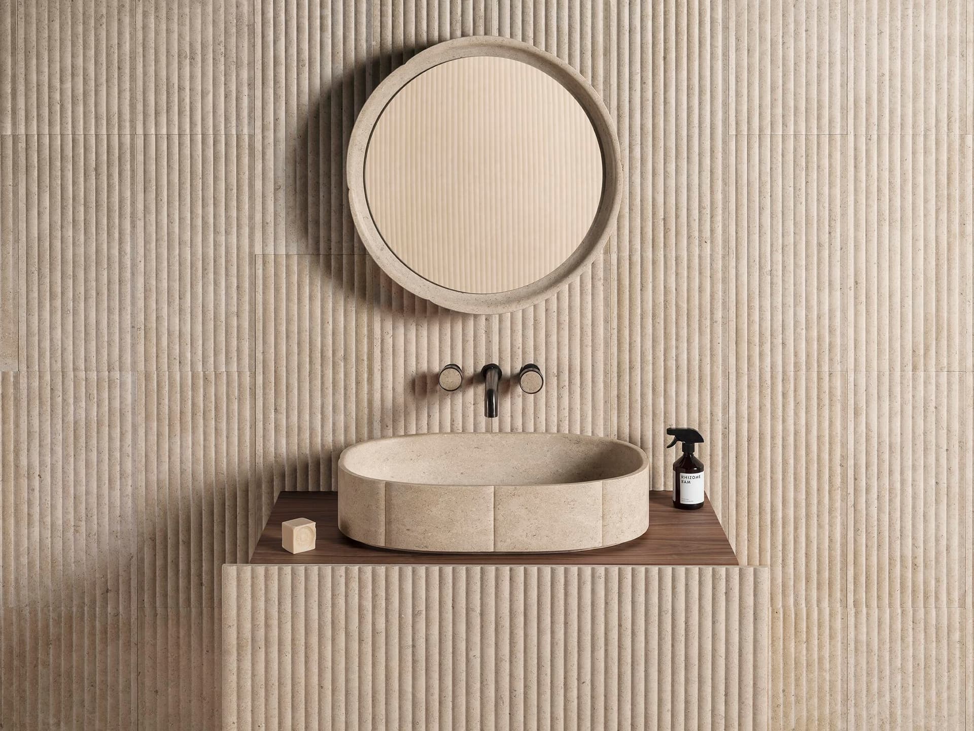 LUCE DI CARRARA
SARTORIALE
Oval countertop marble washbasin