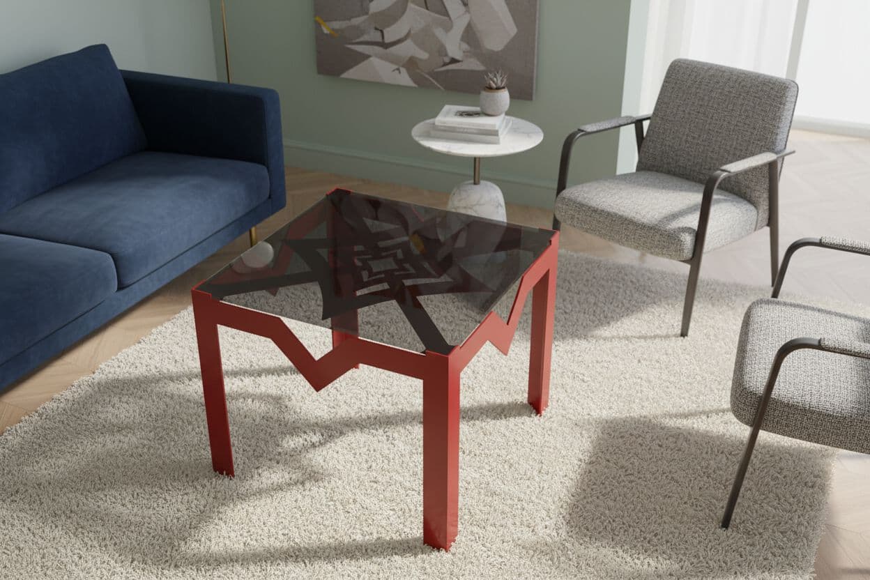 Maison Arpelli
GERARD A
Square glass and steel coffee table
